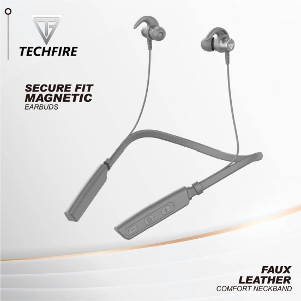 Fire 500v2 Neckband hi-bass Wireless Bluetooth headphone Bluetooth Headset - Gray