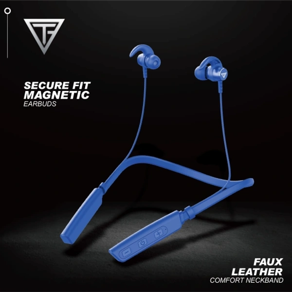 Fire 500v2 Neckband hi-bass Wireless Bluetooth headphone Bluetooth Headset - Blue