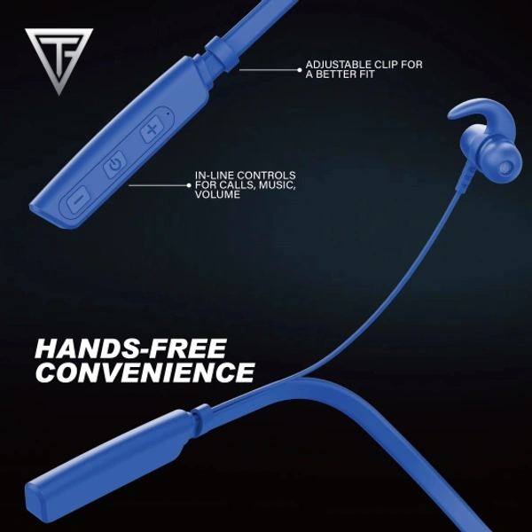 Fire 500v2 Neckband hi-bass Wireless Bluetooth headphone Bluetooth Headset - Blue