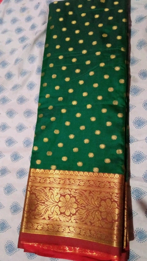 Cotton Silk Sarees   - Green
