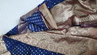 Cotton Silk Sarees   - Dark Blue
