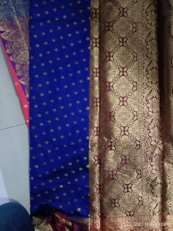 Cotton Silk Sarees   - Blue