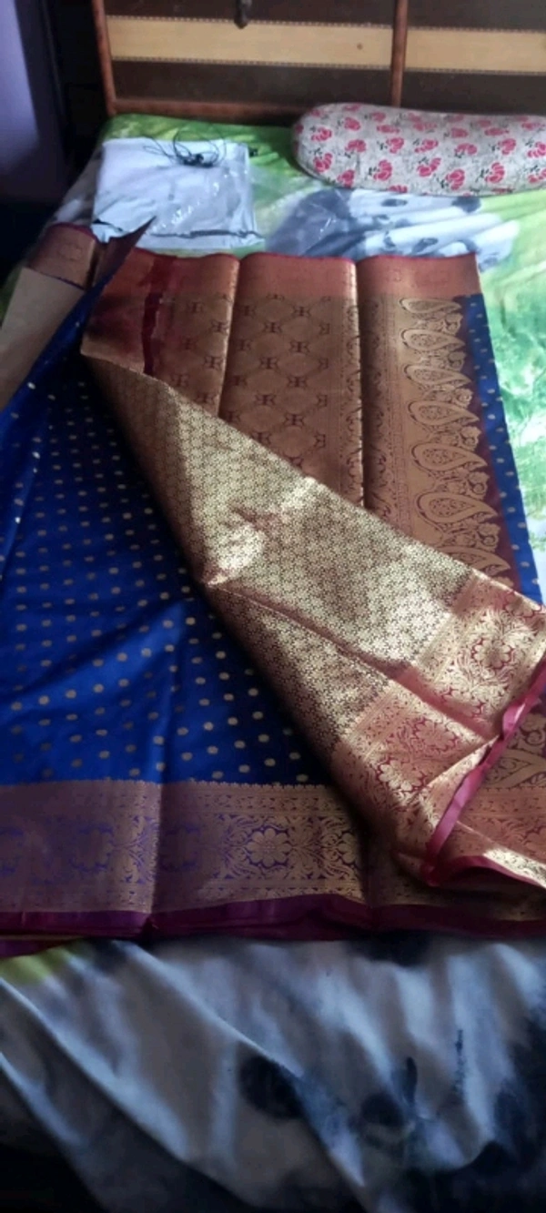 Cotton Silk Sarees   - Blue