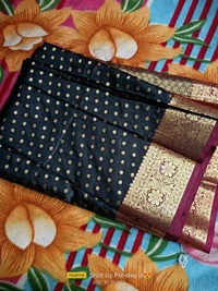 Cotton Silk Sarees   - Black