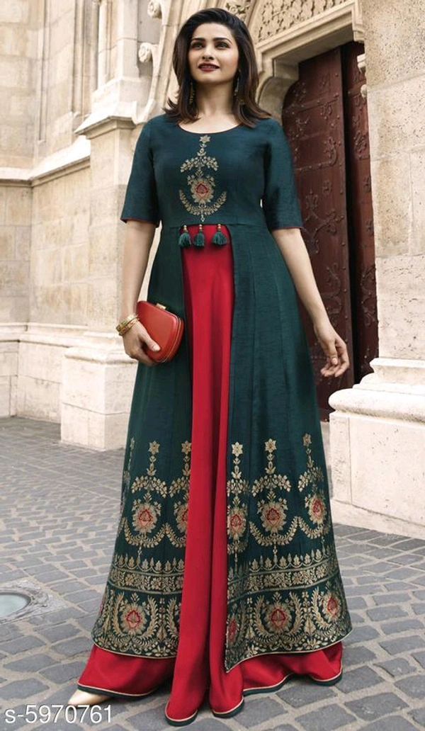 Women's Solid Rayon Kurti - L