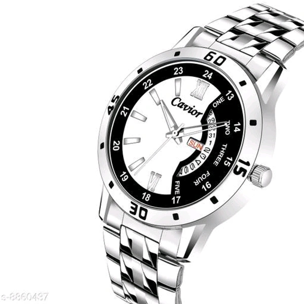 Trendy Men Watch  - White