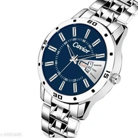 Mens Blue Day and Date Function Analog Watch - Free Size