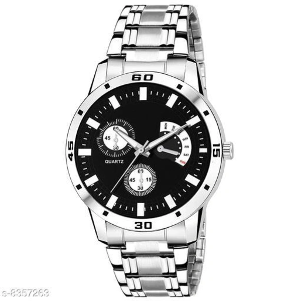 Classy Men Sliver Stainless Steel Analog Watch