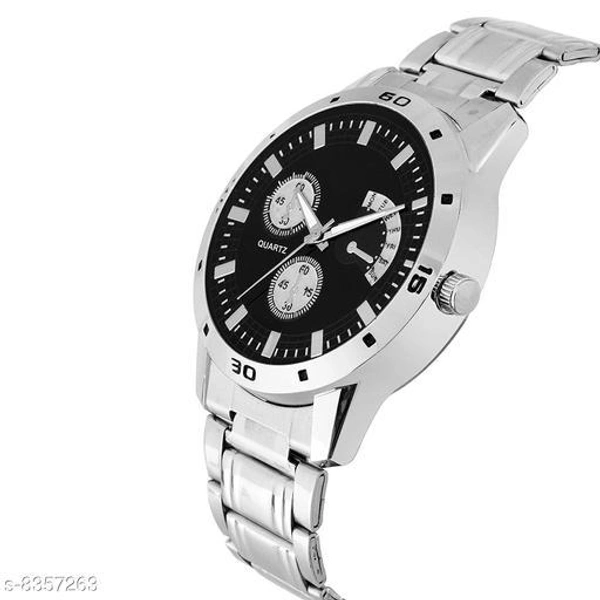 Classy Men Sliver Stainless Steel Analog Watch