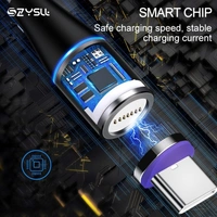 Tezos Magnetic Nylon Braided 3 in 1, Micro USB, Lightning 1.5 m USB Type C Cable