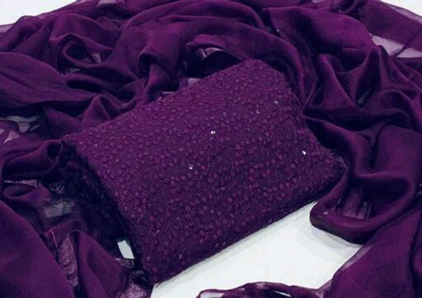 Embroidered Georgette Suits & Dress Materials