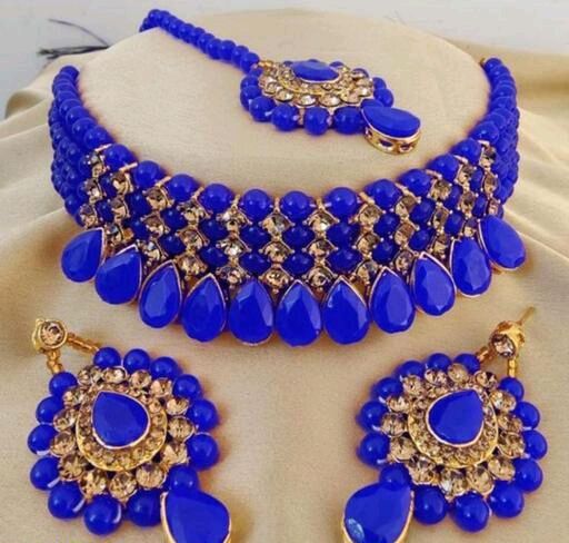 Holyday Special! Royal Blue and Clear Crystal Necklace & Earrings Set | eBay