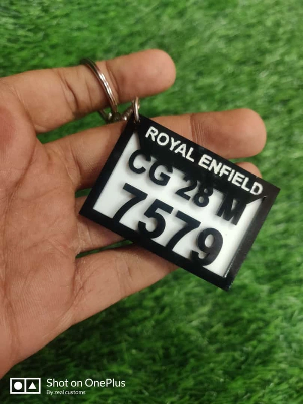 number Plate Key Chain 