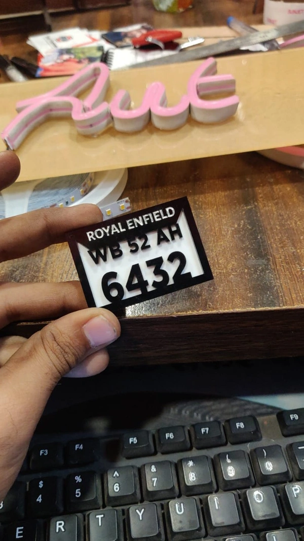 number Plate Key Chain 
