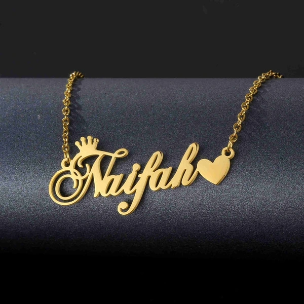 SHASTA SHOPPING Single Name Pendent With Warranty  - WARRANTY, Golden Colour, FREE SIZE