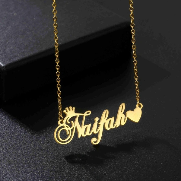 SHASTA SHOPPING Single Name Pendent With Warranty  - WARRANTY, Golden Colour, FREE SIZE