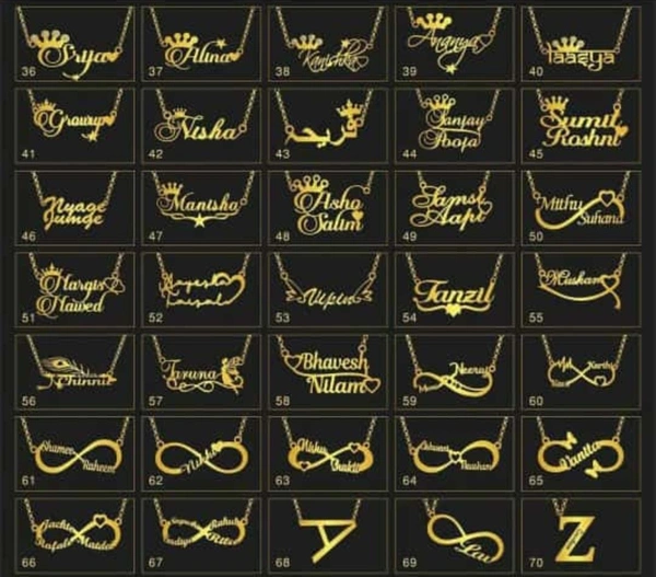 SHASTA SHOPPING Single Name Pendent With Warranty  - WARRANTY, Golden Colour, FREE SIZE