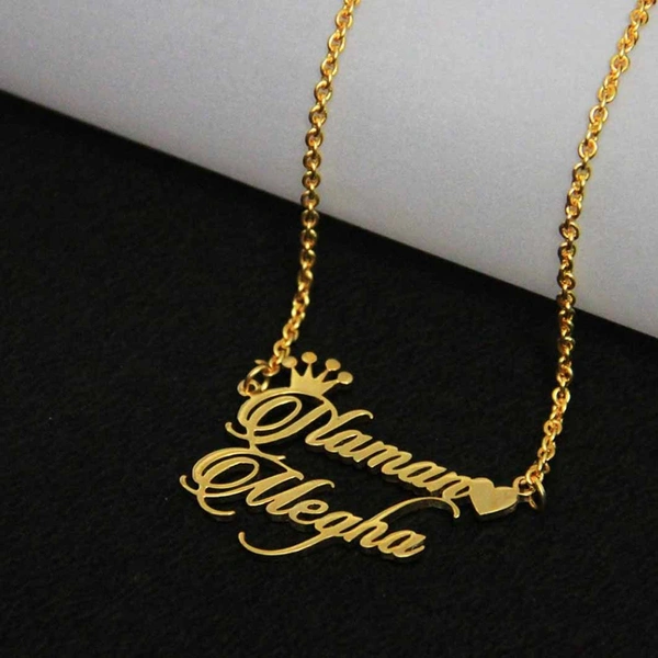 SHASTASHOPPING Personalized Couple name chain - Golden, WARRANTY, FREE SIZE