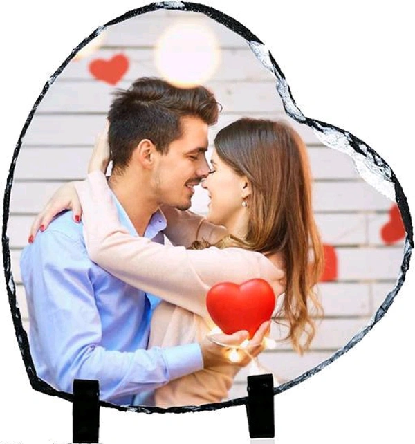 SHASTA SHOPPING Photo Printed Stone – Heart - 10/10inc