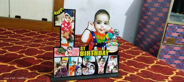 Shasta Shopping  1ST Birthday Photo Frame - 12×12 Inc