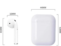 Red I12 TWS wireless earphones wireless earphones wireless Bluetooth Headset - White