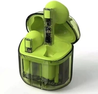 Phonoric YX - 06 Earbuds with Transparent Body and Case with built-in mic Bluetooth Headset - Green