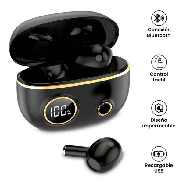 reason Bassbuds Vista Wireless Earbuds 12 hour battery Backup Bluetooth Headset - Black