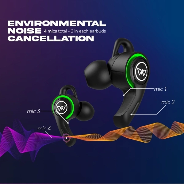 Wings Phantom 200 Wireless Earbuds - Black