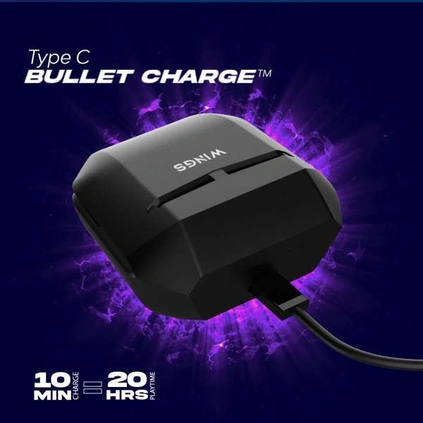 Wings Phantom 200 Wireless Earbuds - Black