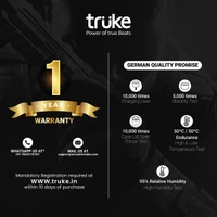 truke BTG Alpha Gaming TWS, 38H Playtime, 7RGB LEDs, AAC codec, Instant Pairing Bluetooth Headset - Black