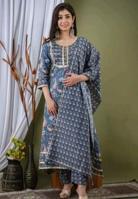 Beautiful Kurta And Dupatta Set With Pant  - XL, L, M, XXL
