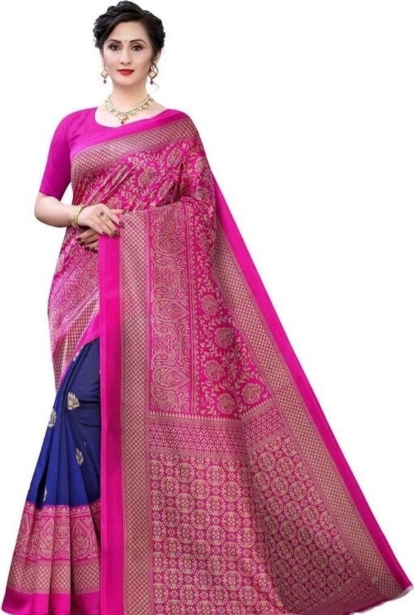 Printed Mysore Art Silk Sarees  - Free Size 