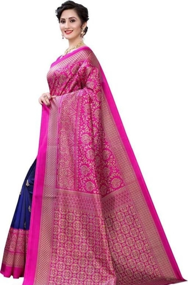 Printed Mysore Art Silk Sarees  - Free Size 