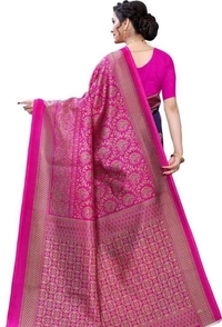 Printed Mysore Art Silk Sarees  - Free Size 