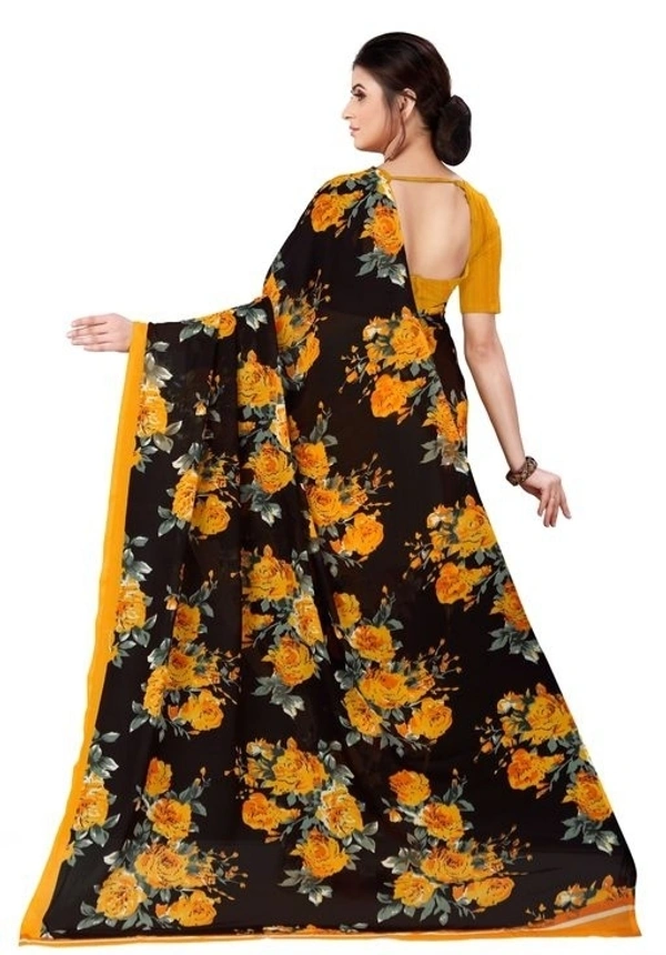 Kashi Sarees Printed Daily Wear Georgette Sarees  - Free Size 
