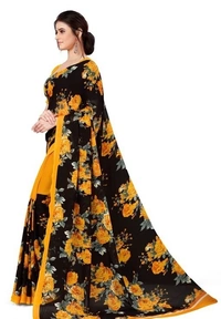 Kashi Sarees Printed Daily Wear Georgette Sarees  - Free Size 