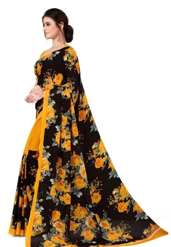 Kashi Sarees Printed Daily Wear Georgette Sarees  - Free Size 