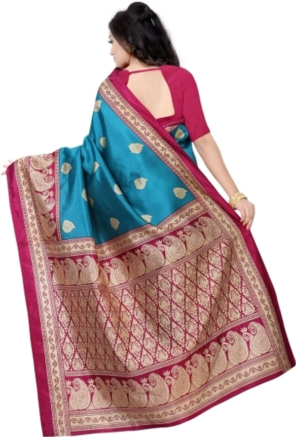 Printed Fashion Art Silk Sarees  - Free Size 