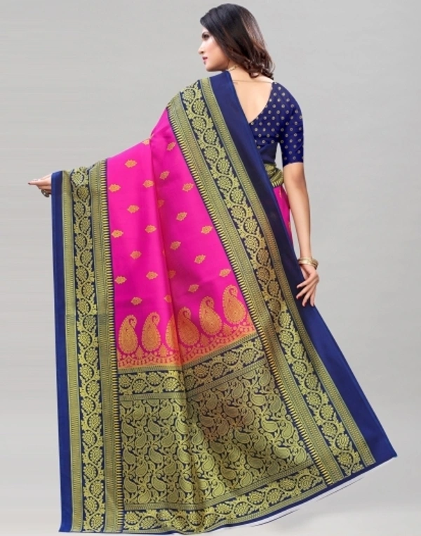 Kanjivaram Cotton Silk Saree - Free Size 