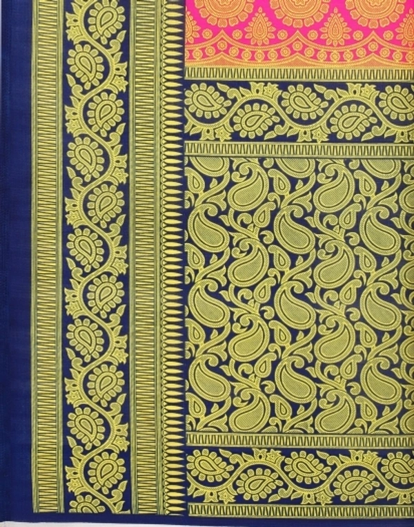 Kanjivaram Cotton Silk Saree - Free Size 