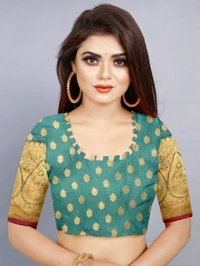 Banarasi Cotton Silk, Jacquard Saree  - Free Size 