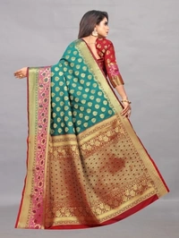 Self Design Kanjivaram Pure Silk, Sarees  - Free Size 