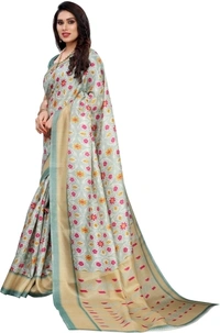Ikkat Khadi Silk Saree - free Size 