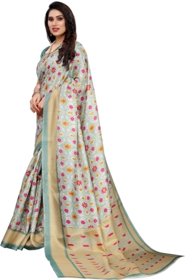 Ikkat Khadi Silk Saree - free Size 