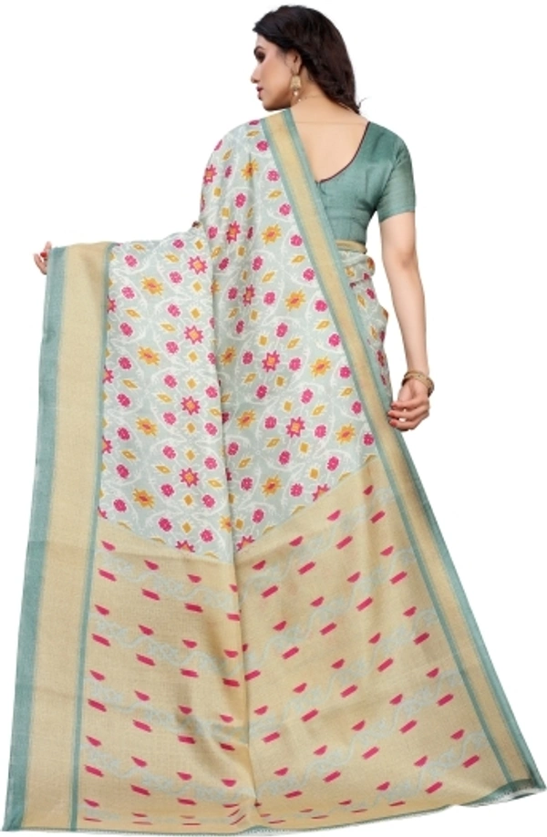 Ikkat Khadi Silk Saree - free Size 
