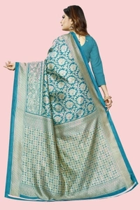 Printed Banarasi Vichitra Silk Sarees  - free Size 