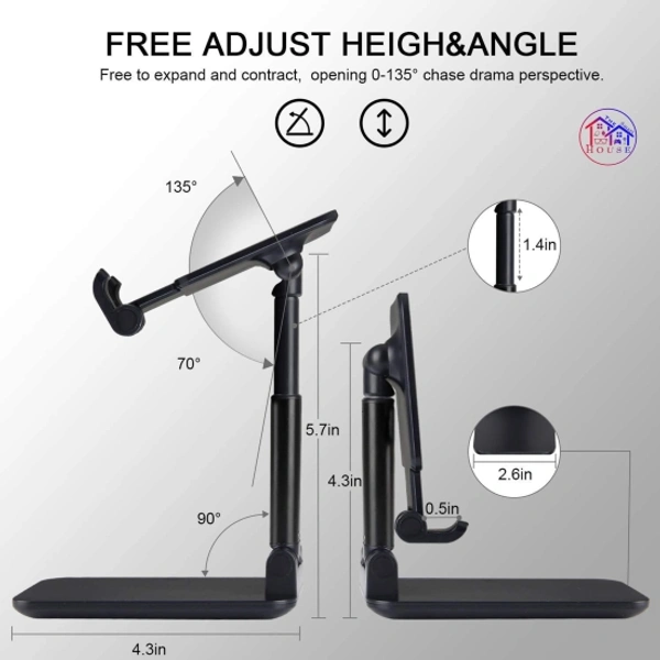 The Smart House Mobile Holder Stand Adjustable And Foldable For Phones Compatible With All Mobile Phones / Ipad 