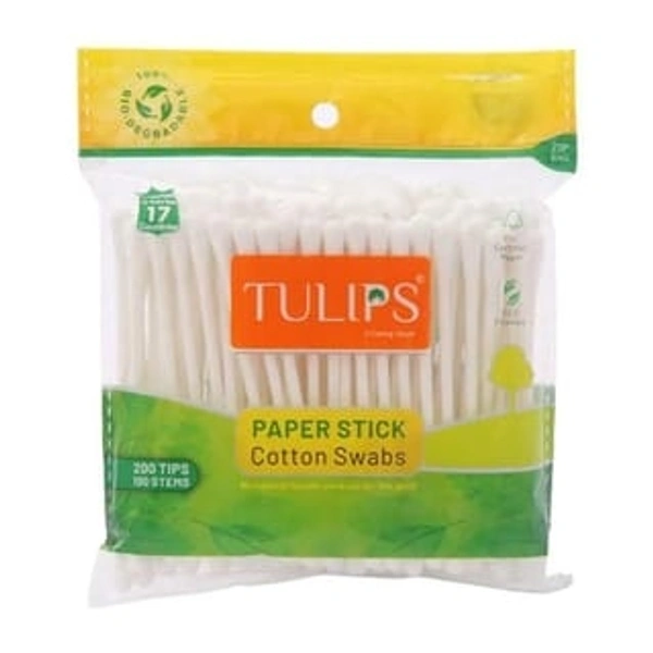 Tulips Paper Stick Cotton Swabs
