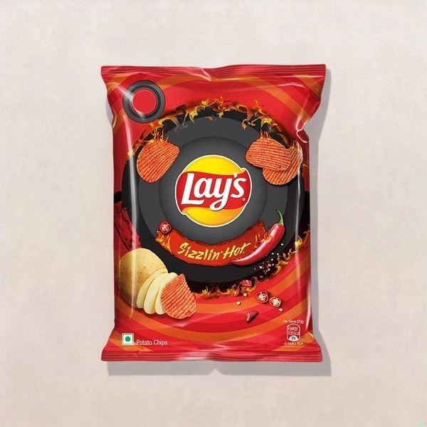 Lays Wavy Spicy Sizzlin Hot