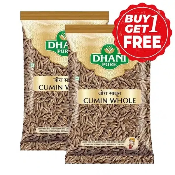 Dhani Pure Cumin (Jeera) Whole, 100 g (Buy 1 Get 1 Free)